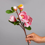 Home furnishing simulation piece single branch 5 fork feel foam simulation magnolia