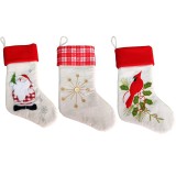 Burlap Color Sublimation Nordic Style Luxgury Christmas Stockings