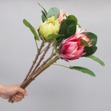Wedding Decorative Flower Accessories Artificial Bouquet Single Flocking King Flower