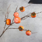 Simulated berries with cream hanging hanging persimmon home decoration plant fruit branch foam manufacturers wholesale