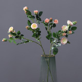Simulated 9 head small rose home decoration placed flowers wedding decoration