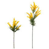 2021Manufacturer wholesale home decoration simulation flower single branch multi fork long pole plush Acacia