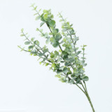 2021 Hot Selling Modern Home Decoration Three Color Green Plastic Artificial Eucalyptus Bundle From China