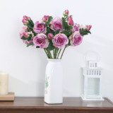 Simulation 2 head long branch feel moisturizing rose wedding home decoration artificial flower manufacturers wholesale