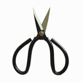 Full Carbon Steel Household Bonsai Scissors 18.8cm Traditional Vintage Black Coated Trimming Scissor Silver Rivet