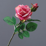 Simulate 2 hands moisturizing curling rose home furnishings artificial flowers green plants wedding decoration flowers