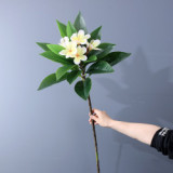 Green tree branches false leaves indoor home potted decoration simulation single branch egg flower
