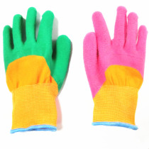 Hot Selling Latex Non-Slip Coated Garden Gloves Kids Gardening Landscape Protective Gloves Children Elastic Gloves Dipped Latex