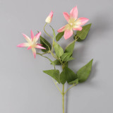 2021Home wedding silk flower plastic decorative flower simulation 3 wire lotus