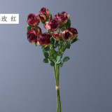 Artificial flower wedding decoration simulation flower home decoration retro rose bouquet