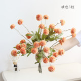 2021 European simulated silk flower decoration grass ball autumn table tennis Chrysanthemum