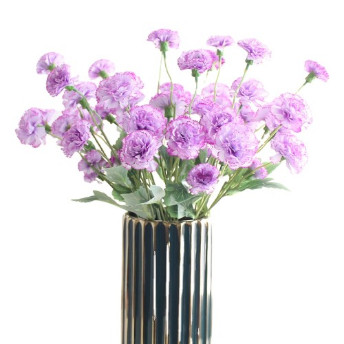 Manufacturer wholesale simulation silk flower home decoration wedding decoration flower material 5 carnations