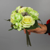 2021Bride holding silk flower  flower home decoration rose hydrangea bouquete