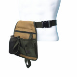 Multi-Pocket Khaki Oxford Tool Waist Bag Household Gardening Tool Storage Bag