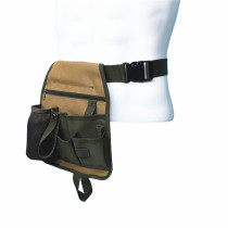 Multi-Pocket Khaki Oxford Tool Waist Bag Household Gardening Tool Storage Bag