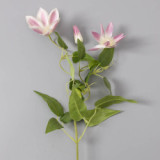 2021Home wedding silk flower plastic decorative flower simulation 3 wire lotus