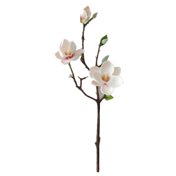 Lifelike artificial flower home decoration vase flower arrangement pieces EVA feel small magnolia