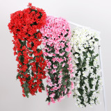 Violet wall hanging balcony decoration flower basket garden scenic spot ceiling flower rattan simulation plant
