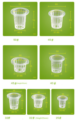 Wholesale 2 colors High Quality Greenhouse Hydroponic Basket Plant Growing Cup Plant Tray Nursery Cup