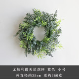 2021Simulation wreath of Eucalyptus stars grass ring door decoration wall decoration wedding