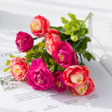 Simulation bouquet artificial plastic flower plant decoration window flower arrangement 10 watercolor tea roses