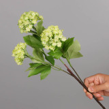 Plastic flower home decoration flower simulation single branch 3 fork snowball flower