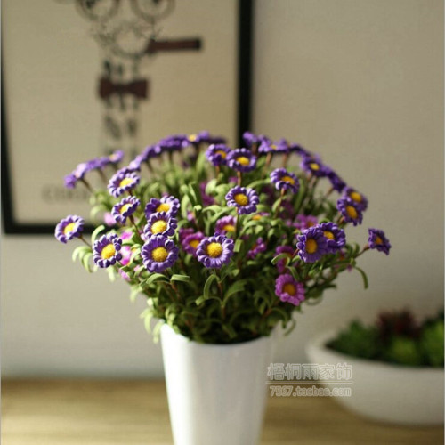 8 imitation flower daisies rural home PE rubber silk flower manufacturer wholesale