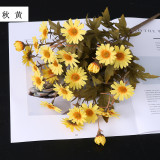 Autumn is a simulated 9-head bundle of chrysanthemums Nordic style pastoral wild chrysanthemum home decoration flower