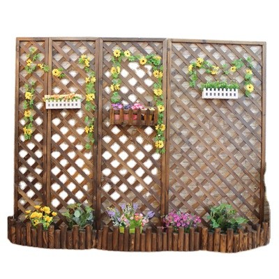 Wood Hot Selling Decorative Flower Garden Fencing Decorative Garden Fencing Flower Shelf