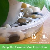 Clear Plant Saucers in Thick Plastic 6 Packs of Flower Pot Saucers in 10 Inches Round Plant Tray Waterproof for Drips