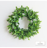 Cross border supply simulation Wreath Christmas grass ring plastic door decoration wall hanging wedding decoration wreath