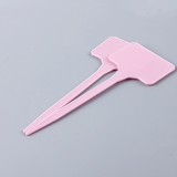 Wholesale White/Pink T-Shaped Private Label Plastic Garden Plant Identification Label Indoor Outdoor Plastic Plant Labels