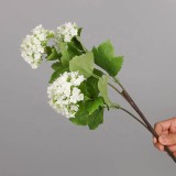 Plastic flower home decoration flower simulation single branch 3 fork snowball flower