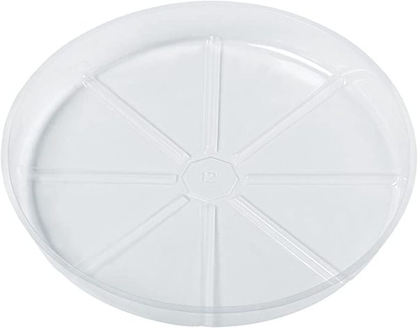 12 Inch 8 Pack High Quality Clear Plastic Flower Plant Pot Saucer Plastic Garden Round Plant Saucer