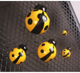 Colorful Multi-sizes Metal Ladybug Garden Decor Wall Metal Art Decoration Hanging Animals Ladybird Metal Art Wall Decor Hanging