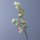 New simulation 2  medlar flower  silk flower living room table display of soft decoration engineering plastic flower who