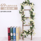 2021Simulated rose vine wall hanging artificial flower mall decorative plastic silk flower vine