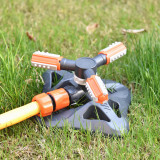 Automatic Rotating Sprinkler With Ground Rod Base Garden Agriculture Yard Lawn Grass Irrigation Watering Nozzles