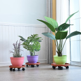 Non-slip Flower Pots Bonsai Moving Base Tray Round Universal Wheel Yard Gardening Flower Pot Tray For Plant Succulent