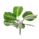 2021Bunch of potted Nordic style home decoration bottle flowers with 9 simulated green plantain leaves