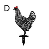Chicken Yard Art Metal Hen Acrylic Hollow Out Chicken Ornaments Garden Lawn Hen Statues Yard Decor Garden Backyard Decorations