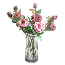 2021 manufacturer wholesale wedding home decoration bottle flower 2 simulated flower roses