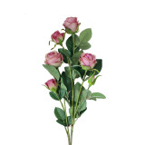 2021 manufacturers wholesale simulation feel silk flower ornaments wedding decoration 6 head moisture rose