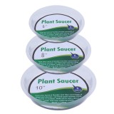5 Pack of  10 Inch Clear Plastic Plant Saucers for flower pot