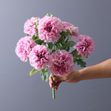 New 10 head bouquet of carnation fake flowers simulation flowers Mother's Day bouquet sent to teachers to send elders spot