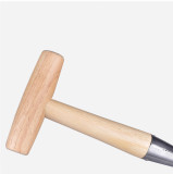 Hot selling Durable Portable Dibber With Stainless Steel Head And Wooden Garden Seeder Hole Puncher With Wooden Handle