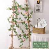 Simulation daisy flower rattan sunflower rattan air conditioning pipe winding background wall window decoration wedding flower