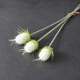 Manufacturer's new plastic flower wedding hotel decoration simulation flower home display 3 bunches of thorn velvet fruit