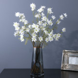 Artificial flower home wedding stage decoration simulation flower silk flower single 3-fork Clematis