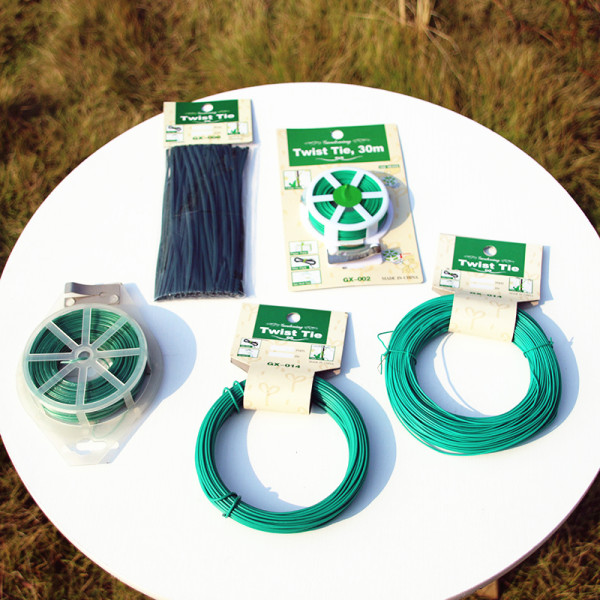 Hot Selling Galvanized Soft And Thin PVC Coated Garden Binding Wire Twist Tie Wire Outdoor Garden Plastic Coated Binding Wire